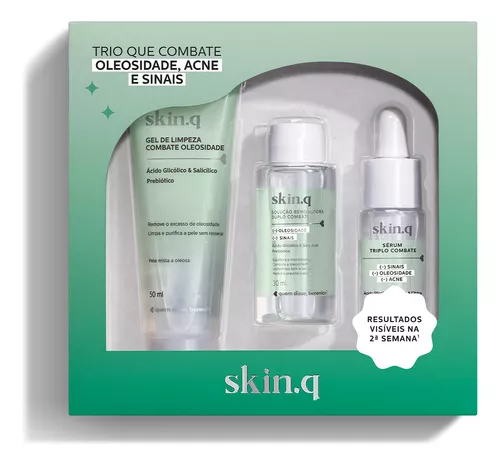 Kit Mini Combate Oleosidade Skin.q (3 Itens)