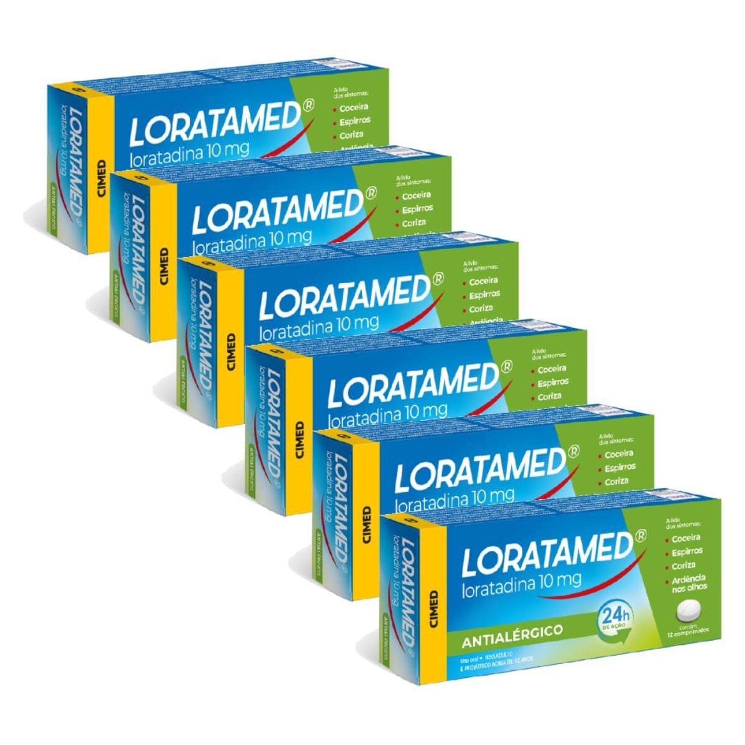 Kit 6 Unidades Loratamed 10mg 12 Comprimidos