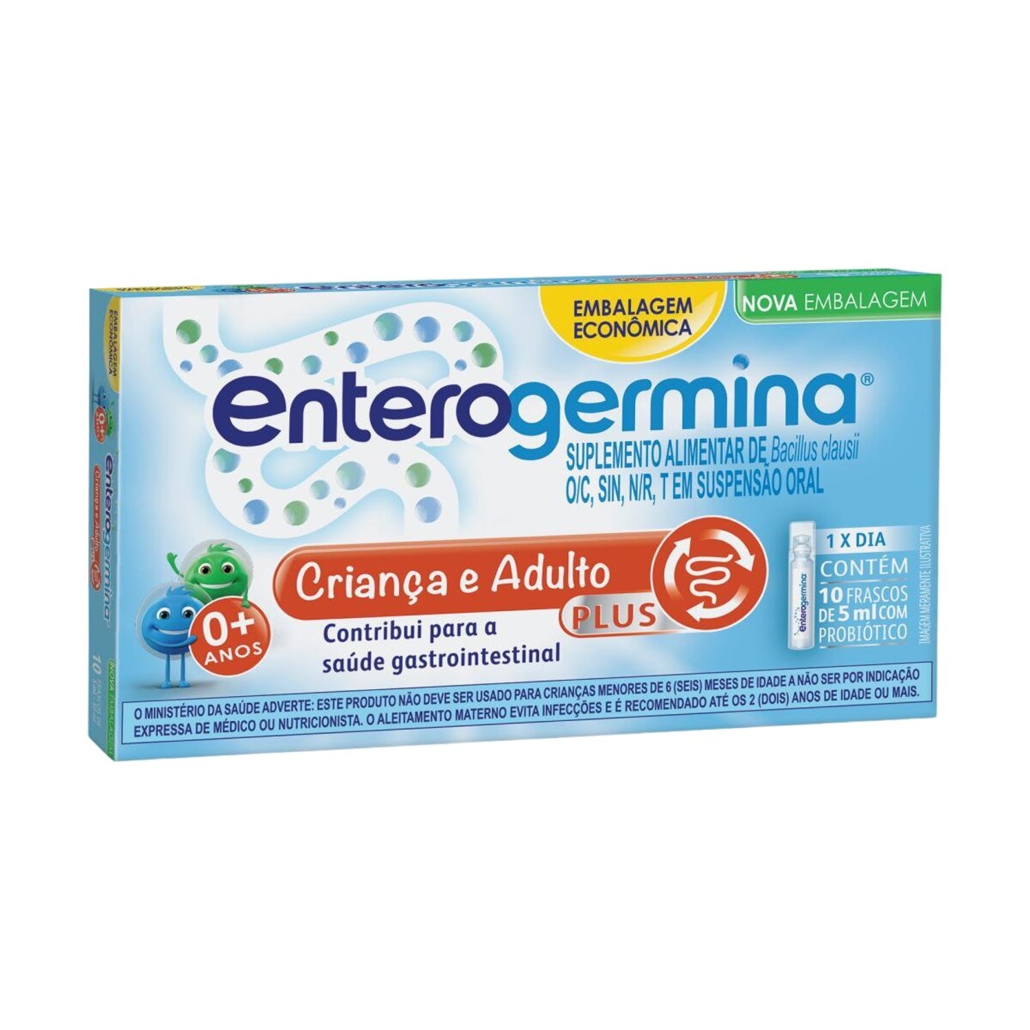 Enterogermina Plus 10 Flaconetes 5ml