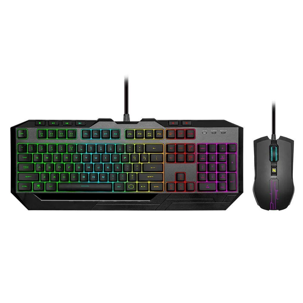 Kit Teclado E Mouse Gamer Cooler Master Sgb3000, RGB, Sensor Óptico