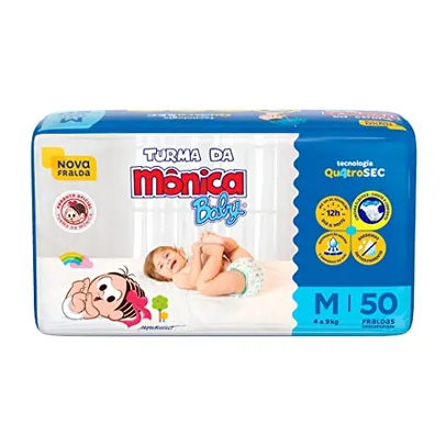 (REC)Fralda Turma da Mônica Baby Mega M 50 Unidades