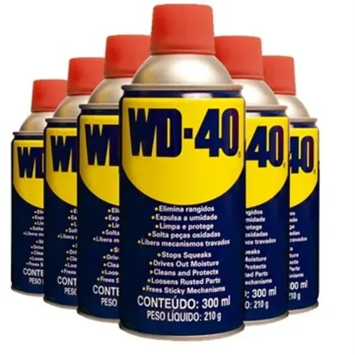 Antiferrugem WD40 Spray Lubrificante 300ml - Embalagem com 6 Unidades