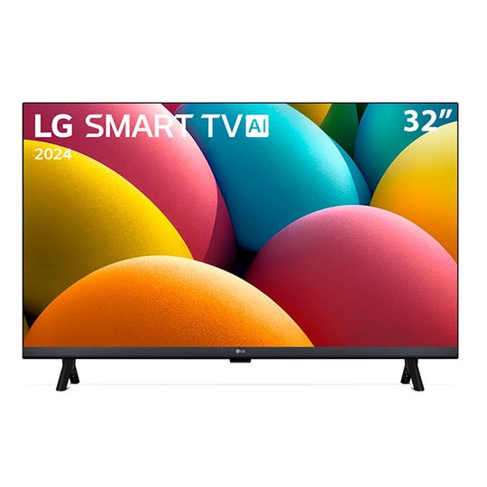 Smart TV 32" LG HD 32LR600BPSA 2024, ThinQ AI, Smart Magic, Alexa