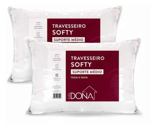 2 Travesseiros Inteligente Fibras Importada E Antialérgica