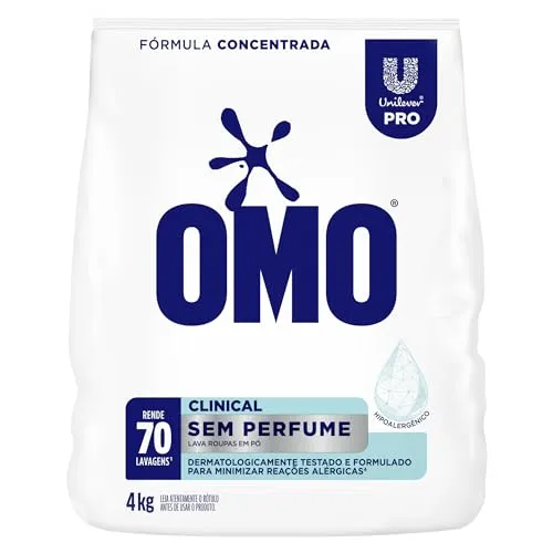 OMO Lavanderia Profissional Clinical detergente em pó hipoalergênico fórmula concentrada - 4 kg