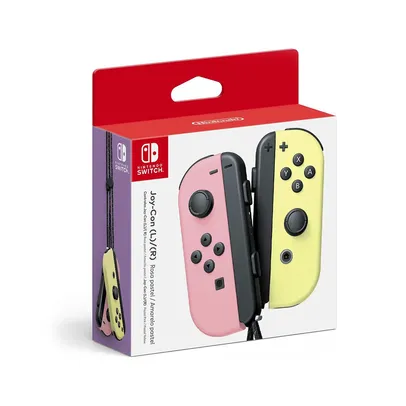 Controle Nintendo Switch Joy-Con - Rosa e Amarelo Pastel