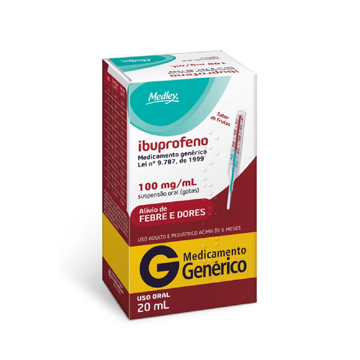 Ibuprofeno Gotas 100mg 20ml Medley Generico