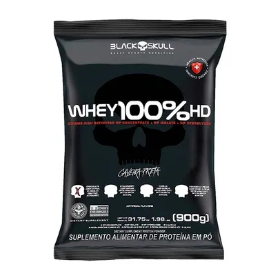 Whey 100% Hd Black Skull Chocolate Refil 900G