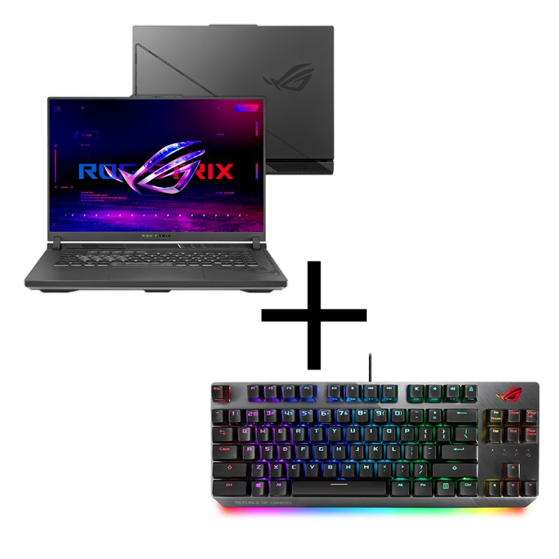 Notebook Gamer Asus ROG Strix G16 G614JU-N3367 Eclipse Gray + Acessório ASUS Teclado ROG Strix Scope