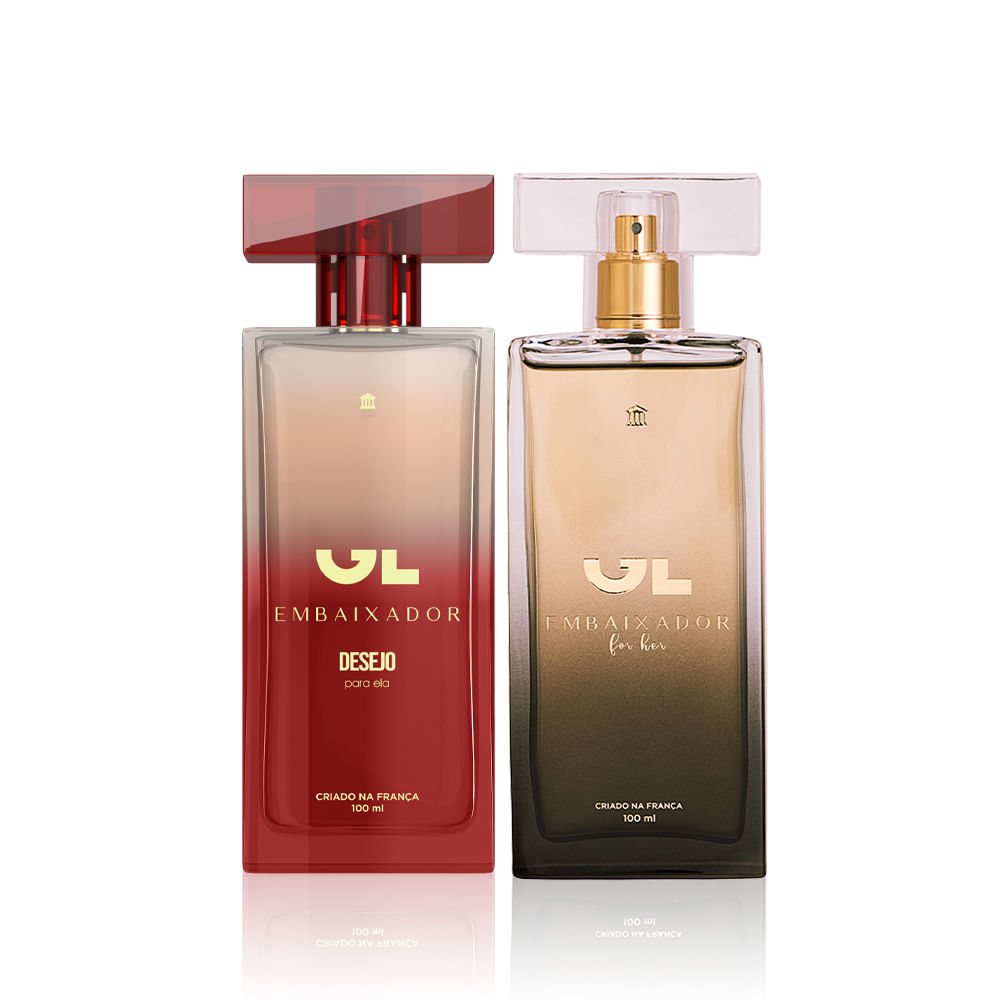 Perfume Desejo Para Ela 100ml + GL Embaixador For Her 100ml