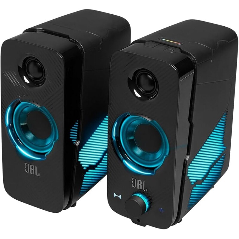 Caixa de Som Gamer JBL Quantum Duo Som Surround Dolby Digital Bluetooth 4.2 20RMS USB P2 - JBLQUANTUMDUOBLKBR