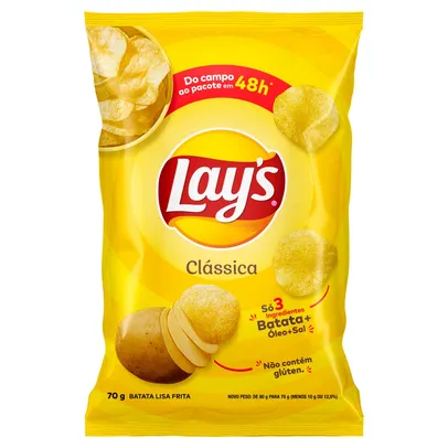 [Regional L3P2 -5,33] Batata Frita Lisa Clássica Lay&apos;s 70g