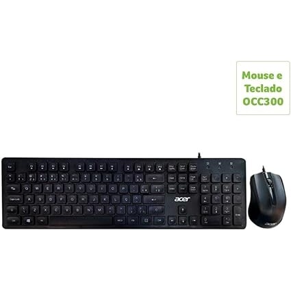 Kit Acer Teclado + Mouse Office Com Cabo Occ300