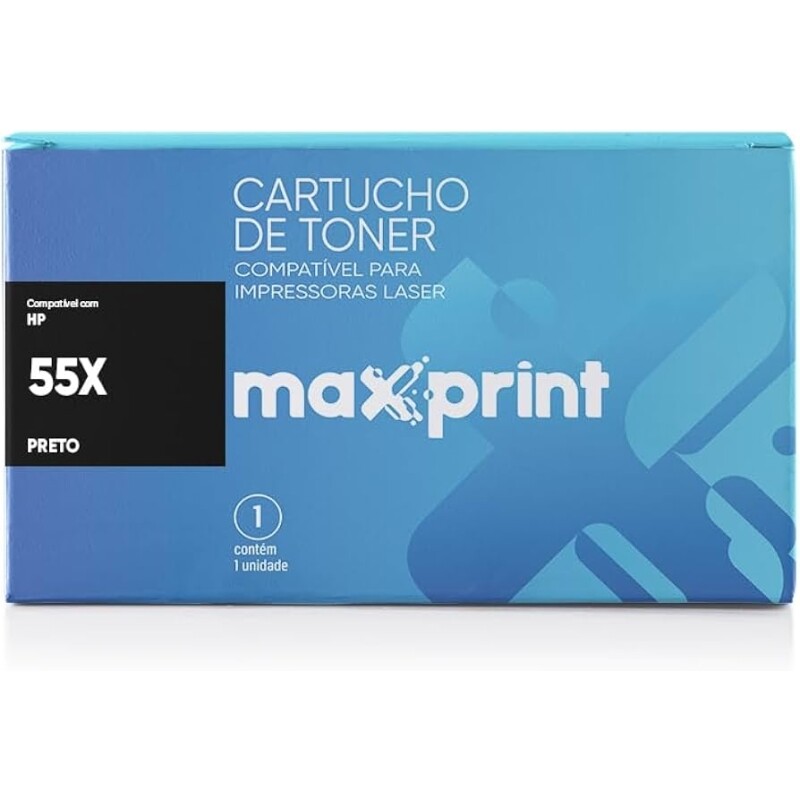 Cartucho de toner Maxprint Compatível HP CE255X No.55X Preto