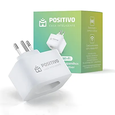 Smart Plug Wi-Fi 10A/1000W, Positivo Casa Inteligente, Ligue ou Desligue seus Eletrodomésticos Através do Celular, Compatível com Alexa