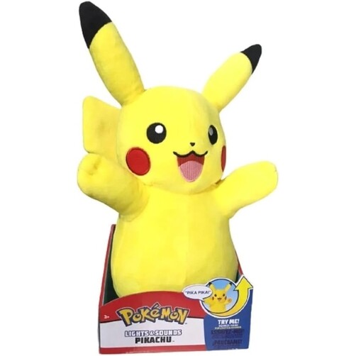 Pokemon Pelucia Pikachu Com Luz E Som Sunny