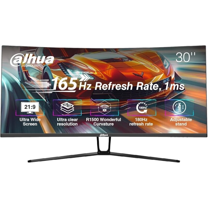 Monitor Gamer Dahua Ultrawide 30" WFHD 200Hz 1ms DCR Inteligente Adaptive-Sync HDMI DP VA - DHI-LM30-E330CA