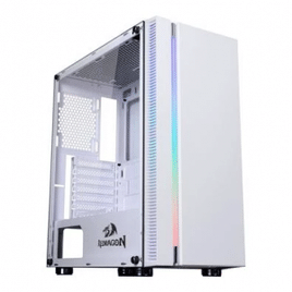 Gabinete Gamer Redragon BlackBird Mid Tower RGB ATX Lateral Vidro Temperado Branco - GC-708WH