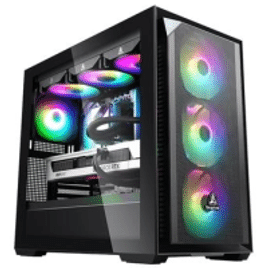 Gabinete Gamer Segotep Gank 360 APE Mid Tower RGB ATX Lateral em vidro - SEG-CASE-GANK360B-WW