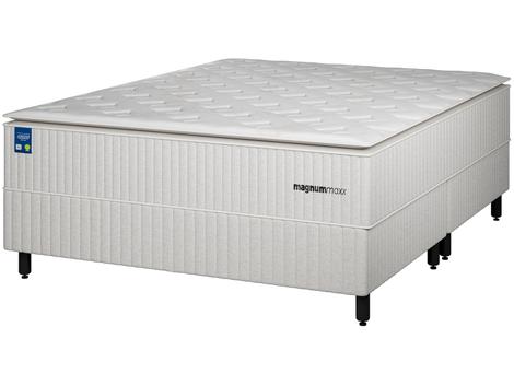 Cama Box Queen (Box + Colchão) Plumatex de Mola Ensacada 71cm de Altura Magnum Maxx