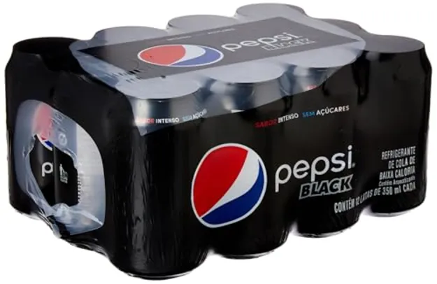 [rec] Refrigerante Pepsi Zero BLACK, Lata 350Ml Pack (12 Unidades)