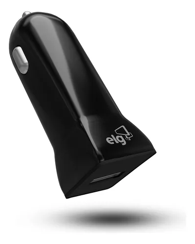 Carregador Veicular Universal Com 1 Saída Usb 1a Preto - ELG