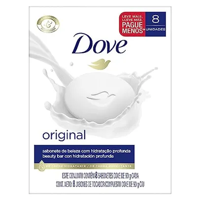 Dove Sabonete Em Barra Branco 90G - 8Un