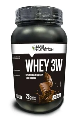 Whey Protein 3W Sabor Chocolate 900 gramas Mais Nutrition