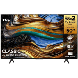 Smart TV TCL 50'' LED UHD 4K Google TV Dolby Vision Atmos Preto 50P755