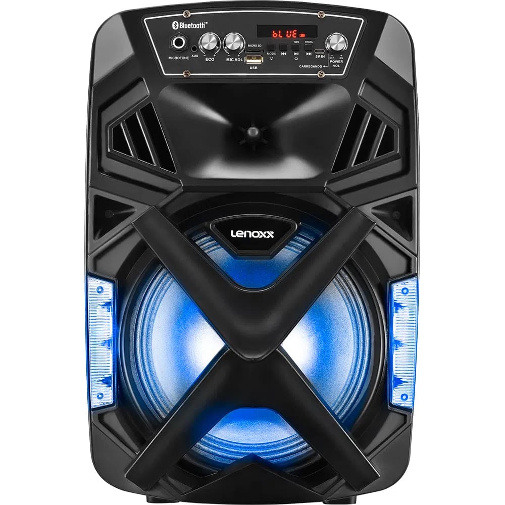 Caixa De Som Amplificada Lenoxx CA101 Bluetooth 150W Preto Bivolt