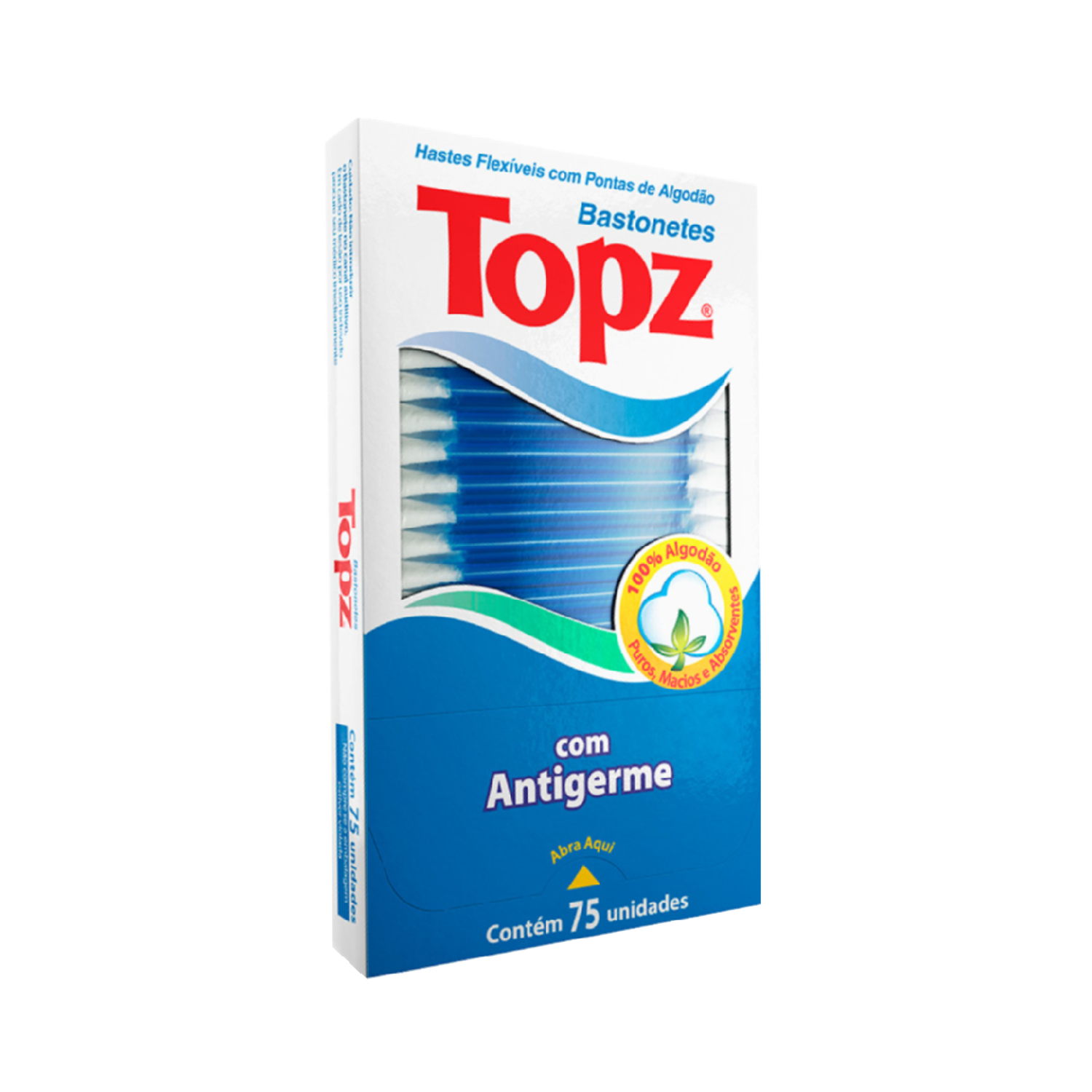 Hastes Flexiveis Topz Bastonetes 75 Unidades