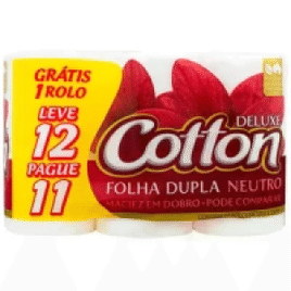 Papel Higiênico Cotton Compact 30m - 12 Rolos