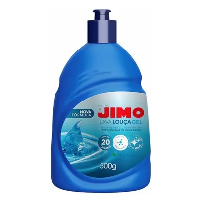 JIMO Lava Louça Gel Detergente Concentrado Desengordurante Super Brilho Limpeza Biodegradável Rende 20 lavagens 500g