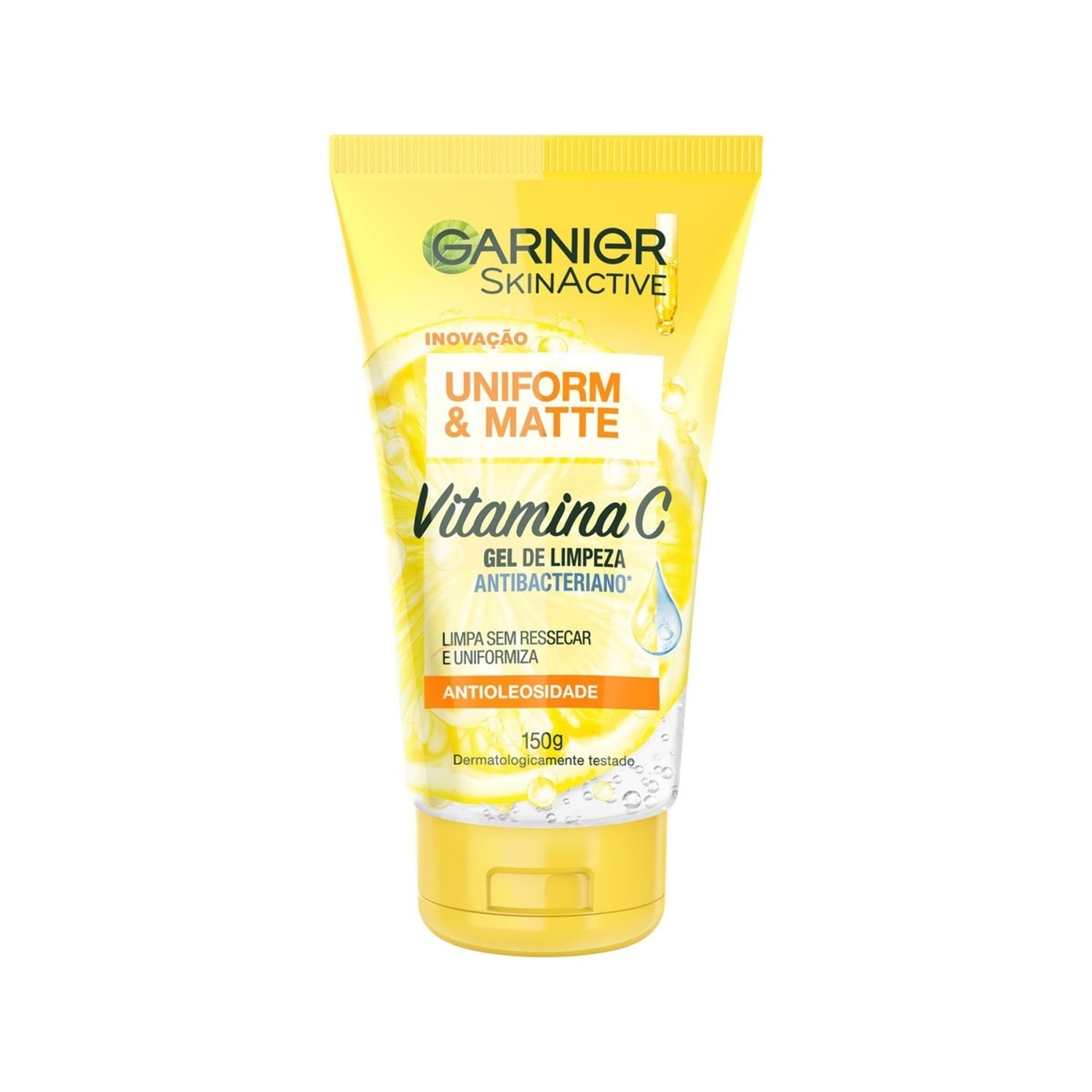 Gel de Limpeza Facial Garnier SkinActive Uniform & Matte Vitamina C 150g