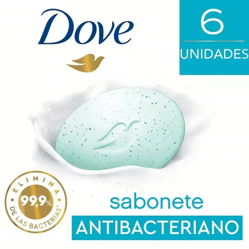 6 Unidades Sabontete Antibacteriano Dove Cuida e Protege - 90g