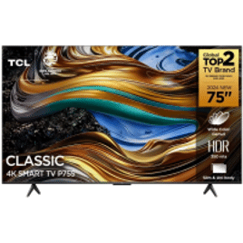 Smart TV TCL 75'' LED UHD 4K Google TV Dolby Vision Atmos - 75P755