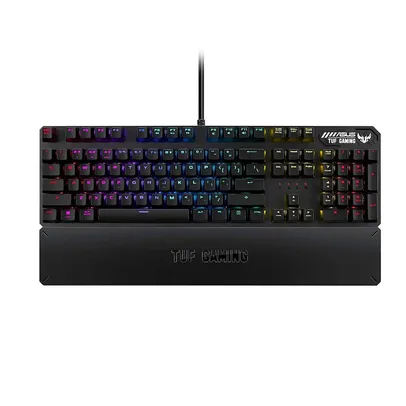 Teclado Mecânico Gamer Asus TUF Gaming K3, Aura Sync RGB, NX Blue, Magnetic Wrist Rest, Corpo em Alumínio, Full Size, US [PRIMENINJA]