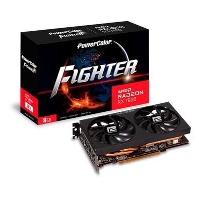 Placa de Vídeo RX 7600 Fighter Power Color AMD Radeon 8GB GDDR6 - RX 7600 8G-F