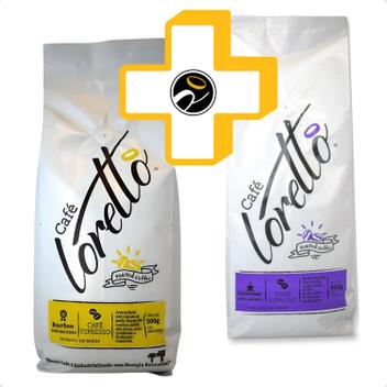 Kit Cafés em Grãos Arábica Bourbon Gourmet Loretto 1 Kg