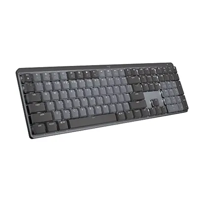 Teclado Mecânico sem fio Logitech MX Mechanical com Teclas Retroiluminadas Tactile Quiet, Conexão USB ou Bluetooth e Bateria Recarregável