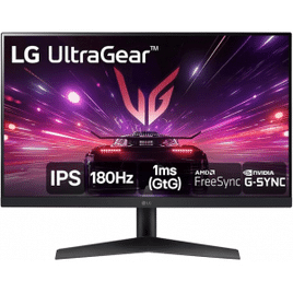 Monitor Gamer LG UltraGear 24” IPS Full HD 180Hz 1ms (GtG) HDMI DisplayPort HDR10 sRGB 99% NVIDIA® G-SYNC® AMD FreeSync™ - 24GS60F-B