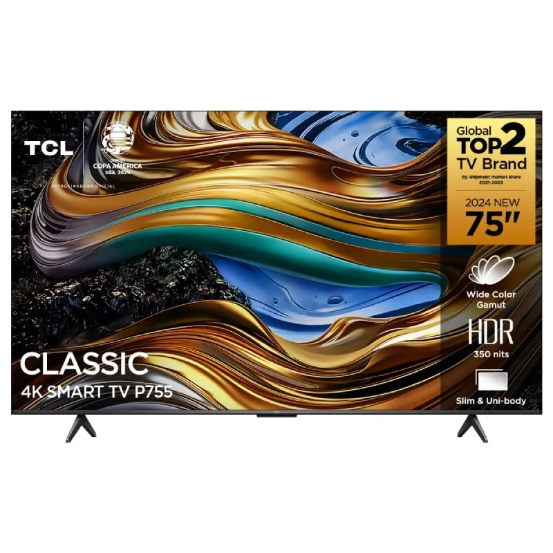 Smart TV TCL 75'' LED UHD 4K Google TV Dolby Vision Atmos - 75P755