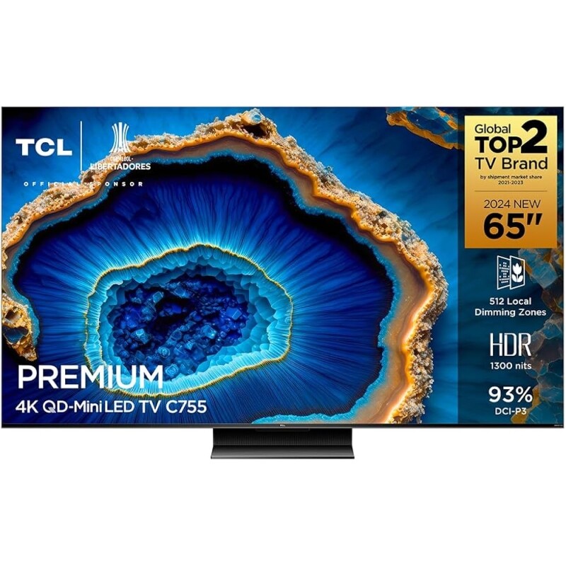 Smart TV TCL Premium 4K QD-Mini LED 65" C755 Google TV Dolby Vision IQ