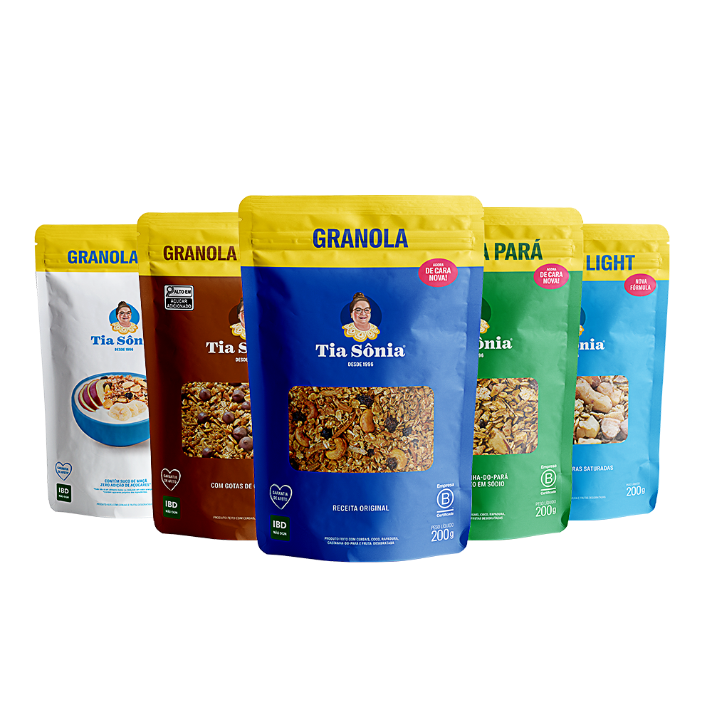 Kit com 5 Granolas - Linha Sabores