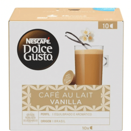 2 Caixas de Cápsulas de Café Nescafé Dolce Gusto AU Lait Vanilla - Total 20 Unidades