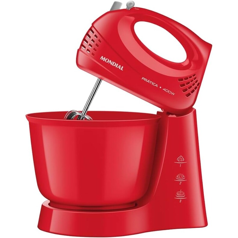 Batedeira Power Prática Mondial Vermelho 400W 220V - B-44-R