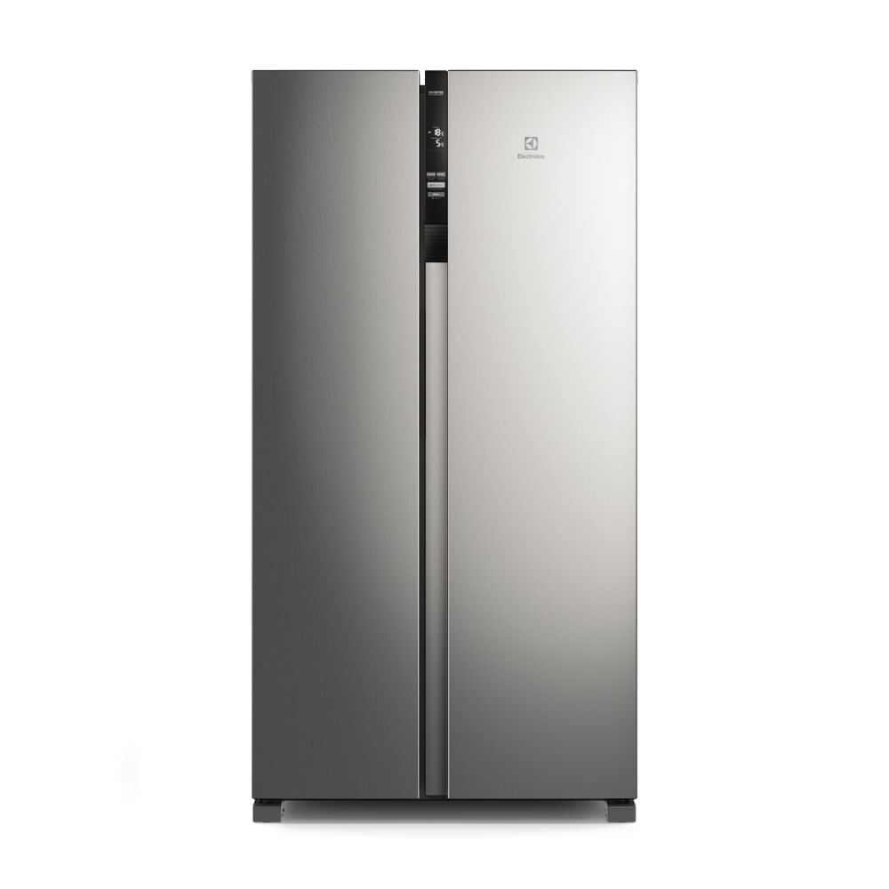 Geladeira Electrolux Frost Free Inverter 435L Efficient com AutoSense Side by Side cor Inox Look - IS4S