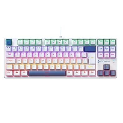 Teclado Mecânico Gamer Machenike K500B-B87 Switch Brown ABNT Azul - K500B-B87BBR