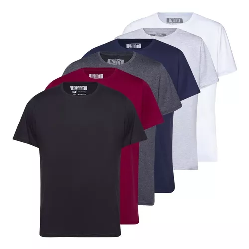 Kit 6 Camisetas Masculinas Lisa Basica 100% Algodão Premium