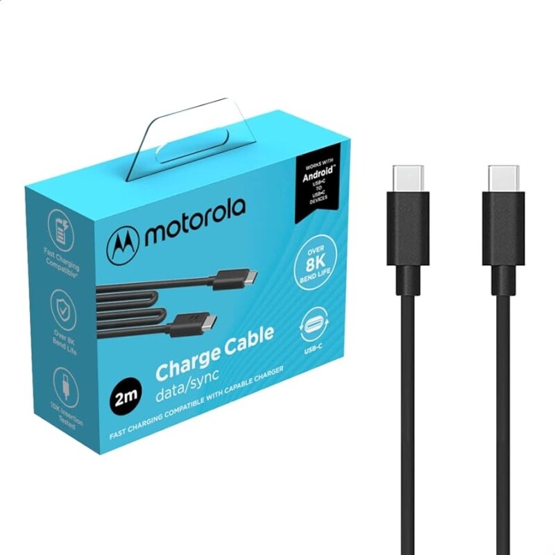 Cabo de Dados USB-C Motorola 1M - MO-SKN6473AIBI